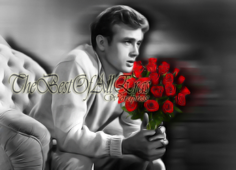 James Dean with Roses